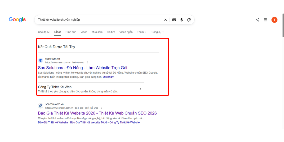 website doanh nghiệp kết nối SEO và quảng cáo